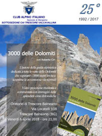 Presentazione libro 3000 delle Dolomiti CAI di Trescore Balneario