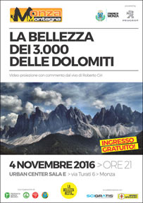 Presentazione libro 3000 delle Dolomiti a Monza Montagna 2016