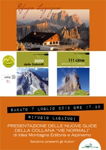 Locandina presentazione libro al Rifugio Lagazuoi